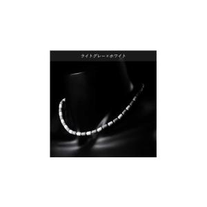 クリオ ネックレス CHRIO インパルスネックレス シルバー カラー M50cm ライトグレー×ホワイト