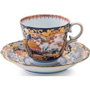有田焼 復刻古伊万里 錦色絵 コーヒーカップ＆ソーサー【全国送料無料