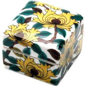 九谷焼 10種類から選べる色絵陶箱 彩 / 青郊窯 蓋物 小箱 小物入れ