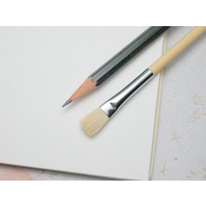 デザイン・日本画用筆 ・ 平筆／デザイン筆　2号 【大阪　朱陽堂謹製】