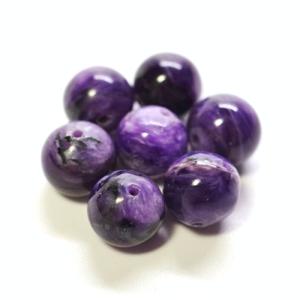 チャロアイト ビーズ 8mm（1粒販売）濃紫　ばら売り ハンドメイド　天然石