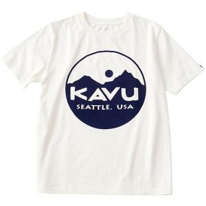 カブー　KAVU カブー メンズ サークルロゴTシャツ シャツ 半袖 半袖シャツ Tシャツ ウェア ロゴティー 春 夏 キャンプ ロゴ シンプル 綿 コットン 19821020 010｜shz-yah