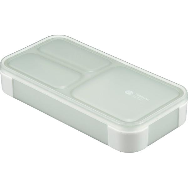 ディーエスケー.ピグ DSK.pig 薄型弁当箱 抗菌フードマン400 ライトグレー 小型 食器洗浄...