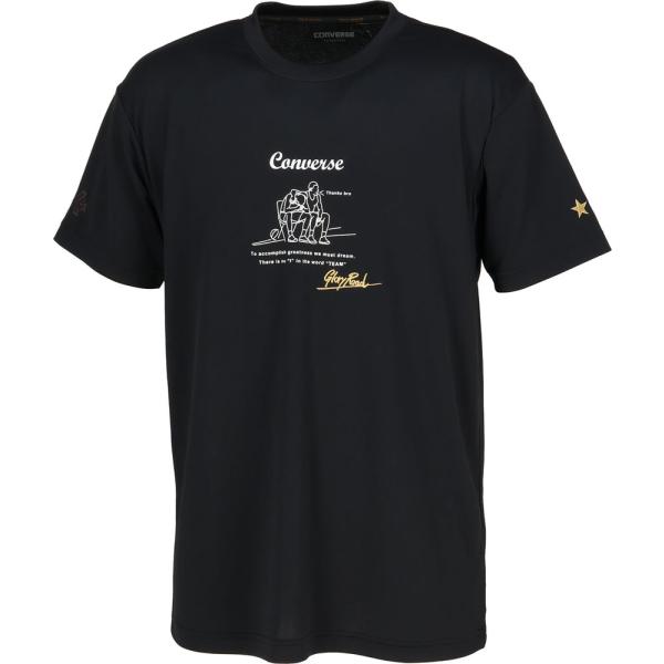 CONVERSE コンバース ゴールドシリーズ プリントTシャツ 半袖 シャツ 吸汗速乾 バスケ チ...