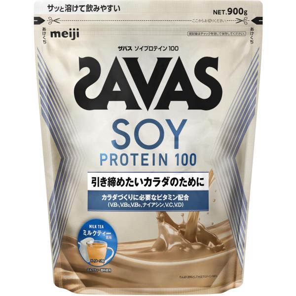 SAVAS ザバス ザバス ソイプロテイン100 ミルクティー風味 900g トレーニング ジム ぷ...