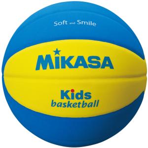 ミカサ MIKASA スマイルバスケット 5号球 イエロー×ブルー ジュニア キッズ 学校体育用品 屋内競技 体育館 授業 学校 軽量 クラブ 練習 試合 レクリエーション｜SPORTS HEROZ