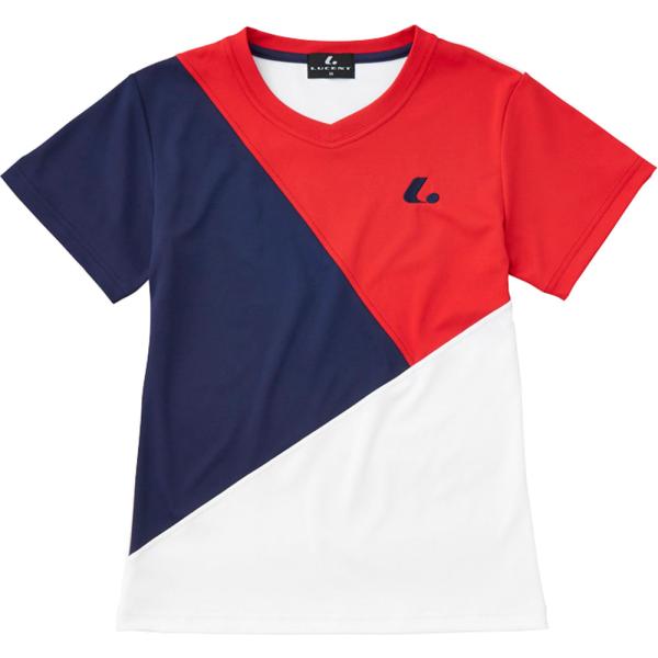 LUCENT ルーセント テニス Ladies ゲームシャツ 襟なし レッド XLH2471