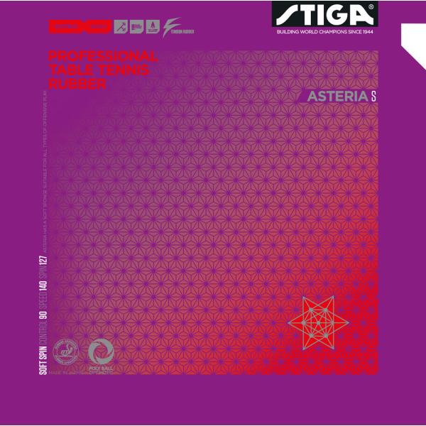 STIGA スティガ 卓球 裏ソフトラバー ASTERIA S アステリア S RED 厚 1713...