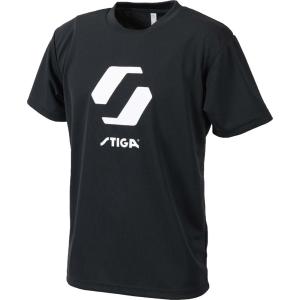 STIGA スティガ 卓球Tシャツ STIGAロゴTシャツJP−I ブラック 3Lサイズ メンズ レディース シャツ Tシャツ 半袖 練習 練習試合 移動 ロゴT ロゴ入り 1805060108｜shz-yah
