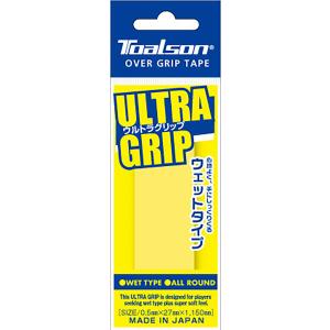 トアルソン Toalson ウルトラグリップ 1本入 レモンイエロー ウェットタイプ オールラウンド 練習 試合 大会 自主トレ メンテンナンス 用品 上巻き用