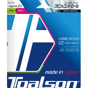 TOALSON トアルソン テニス HYBRIDスプーン02ポリ・マルチ オレンジ×ナチュラル 74...