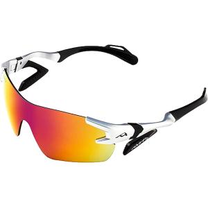 エアフライ Airfly 鼻パッドのないスポーツサングラス AF-301 C-32 Lサイズ SILVER 反射防止コート 熱中症対策 UVカット率99以上 視界広い ゆったり