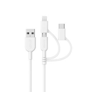 Anker PowerLine II 3-in-1 ケーブル (ライトニング/USB-C/Micro