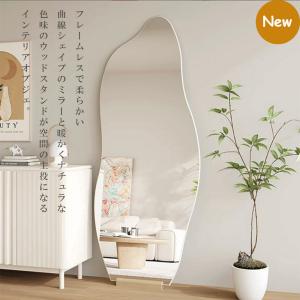 鏡 スタンドミラー 姿見鏡 全身鏡 ノンフレー...の詳細画像2