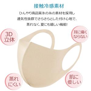 マスク 冷感 夏用マスク 血色 立体 息しやす...の詳細画像3