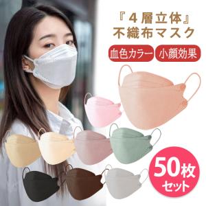 マスク 立体 kf94 不織布 夏用 50枚 息しやすい 柳葉型