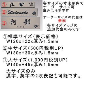 表札 ポスト用 ステンレス 調 ネームプレート...の詳細画像2
