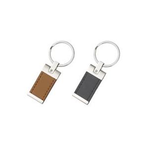 レザースクエア キーホルダー  オリジナル彫刻 名入れ 刻印　都会的なセンスが光る本革