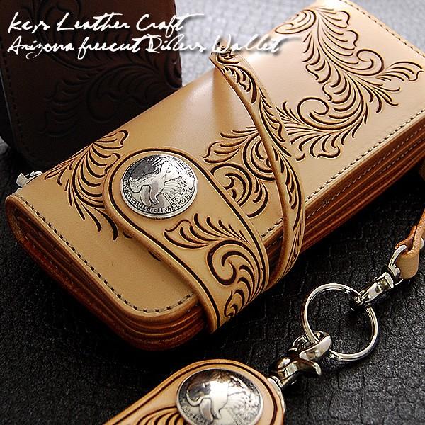 KC,s アリゾナ・ライダースウォレット・フリーカット /牛革長財布 送料無料 メンズ 革 レザー ...