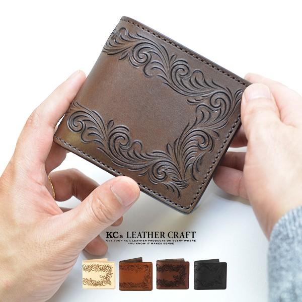 KC,s サンタフェ ビルフォード フリーカット /牛革二つ折り財布 送料無料 メンズ 革 レザー ...