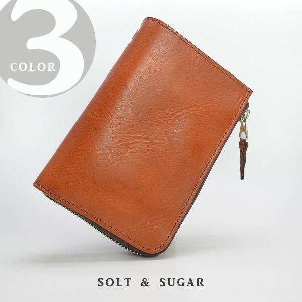 【送料無料】SOLT&amp;SUGAR ソルト＆シュガー L字ファスナー ショートウォレット ミディアムウ...
