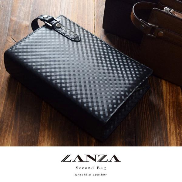 セカンドバッグ メンズ 革【送料無料】LANZA ランザ 人気 ブランド メンズ グラフィットレザー...