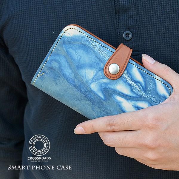 スマートフォン ケース 革 手帳 メンズ レディース ブランド CROSS ROADS クロスロード...