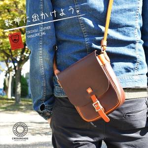 ショルダーバッグ レディース メンズ 小さめ ブランド Cross Roads クロスロード ストロール ショルダーバッグ 栃木レザー 本革 レザーバッグ 斜めがけ 日本製 レザー アクセサリーのサイド7 通販 Yahoo ショッピング