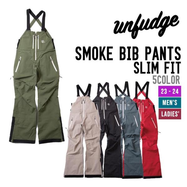 UNFUDGE アンファッジ 23-24 SMOKE BIB PANTS SLIM FIT スモーク...