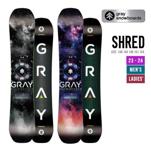 GRAY グレイ 23-24 SHRED シュレッド 2023-2024 スノボ スノーボード グラ...