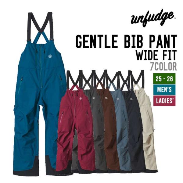 UNFUDGE アンファッジ 25-26 GENTLE BIB PANT WIDE FIT ジェント...