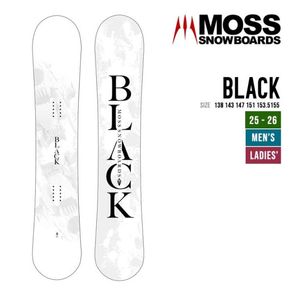 MOSS モス 25-26 BLACK ブラック 2025-2026 スノーボード フリーラン ユニ...