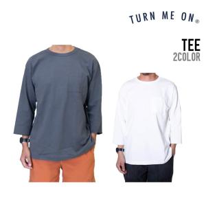 TURN ME ON ターンミーオン TEE ９分袖 Tシャツ 正規品 カジュアル クルーネック 長袖 メンズ｜sidecar