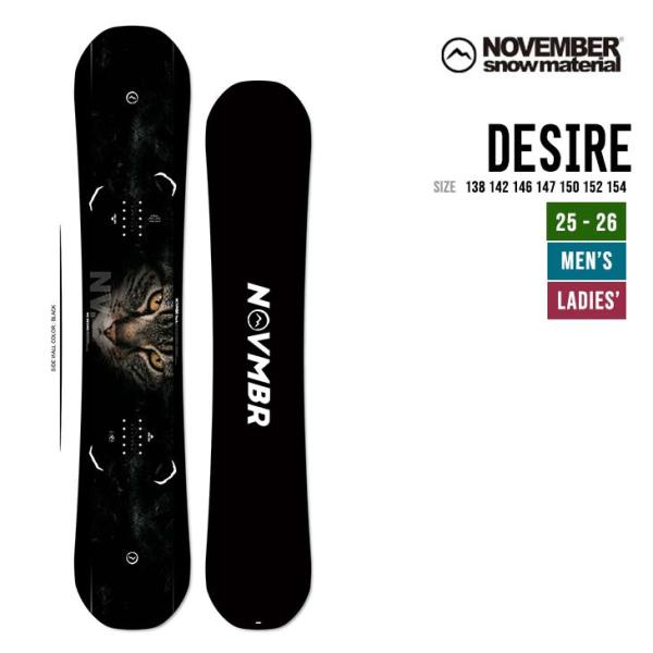 NOVEMBER ノベンバー 25-26 DESIRE デザイア 2025-2026 スノーボード ...