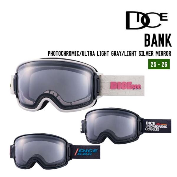 DICE ダイス 25-26 BANK バンク スノーボード ゴーグル ウルトラレンズ 2025-2...