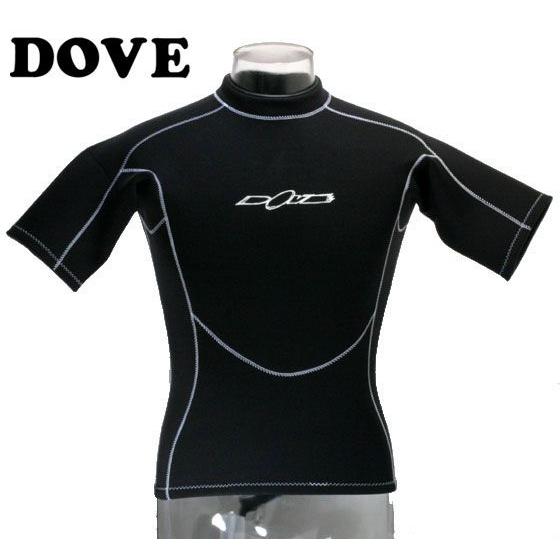 【DOVE】 ダブ  MEN'S SHORT SLEEVE TOPPER DS-7： BLACKxW...