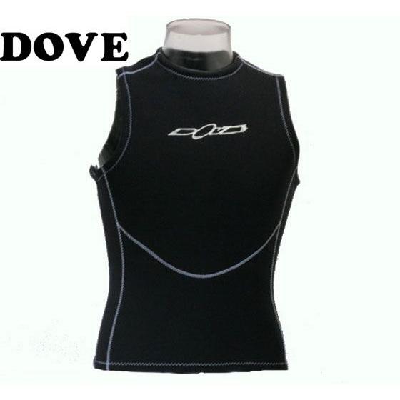DOVE ダブ  MEN'S WET SUITS VEST DS-9： BLACKxWHT-STIT...