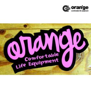 oran'ge オレンジ ステッカー SIGN STICKER  Mサイズ(幅約10cm x 縦約5.5cm) ：PINKメール便対応可｜sidecar