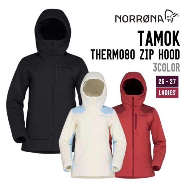 NORRONA ノローナ 26-27  TAMOK THERMO80 ZIP HOOD W'S スノ...