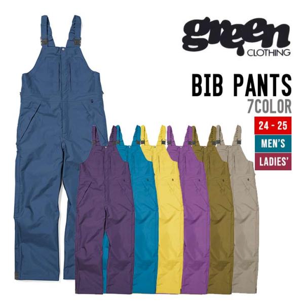 GREEN CLOTHING グリーンクロージング 24-25 BIB PANTS ビブ パンツ 早...