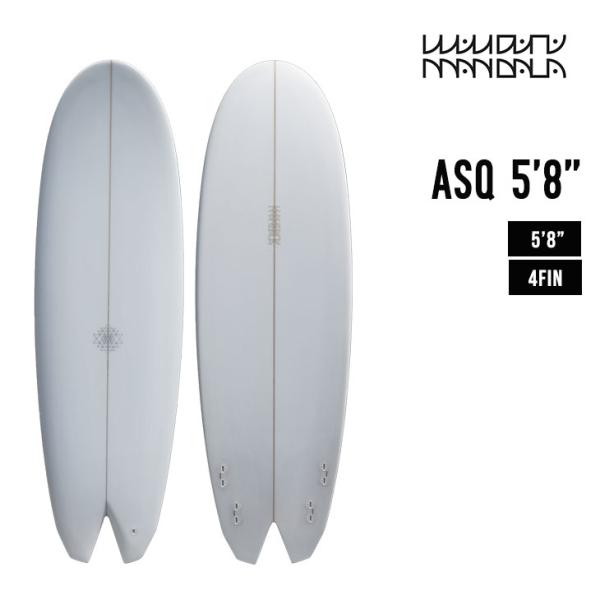 MANDALA マンダラ ASQ 5'8 アーク スワローテール クワッド サーフボード ショートボ...
