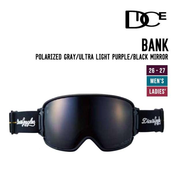 DICE ダイス 26-27 BANK バンク スノーボード ゴーグル Polarized Gray...
