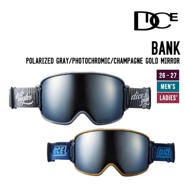 DICE ダイス 26-27 BANK バンク スノーボード ゴーグル Polarized Gray...