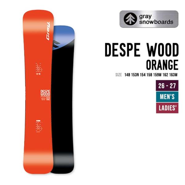 GRAY グレイ 26-27 DESPE WOOD デスペウッド ORANGE スノーボード ハンマ...