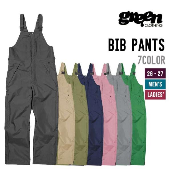 GREEN CLOTHING グリーンクロージング 26-27 BIB PANTS スノーボード  ...
