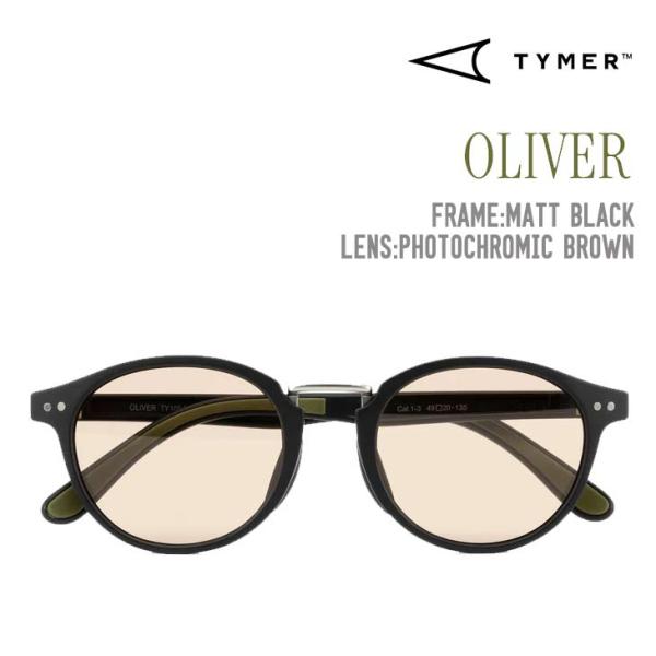 TYMER タイマー OLIVER サングラス Matt Black Photochromic Br...
