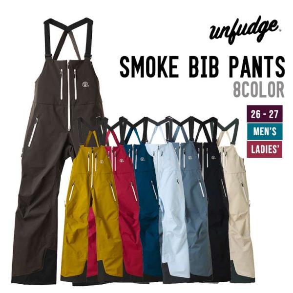 unfudge アンファッジ  26-27 SMOKE BIB PANTS SLIM FIT スノー...