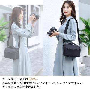 カメラバッグ ショルダー 一眼レフ 女子 おし...の詳細画像2