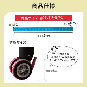 キャスターカバー テープ タイヤカバー シリコ...の詳細画像5