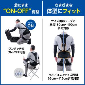 アシストスーツ 腰痛ベルト 医療メーカー公式メ...の詳細画像5